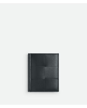 Bottega Veneta Cassette Slim Flap Card Case - Black