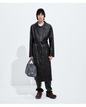Bottega Veneta Ledermantel Im Used-Look - Weiß