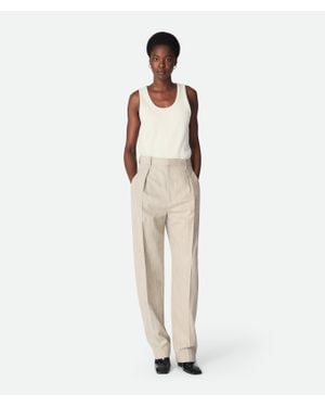 Bottega Veneta Viscose Silk Pants - White