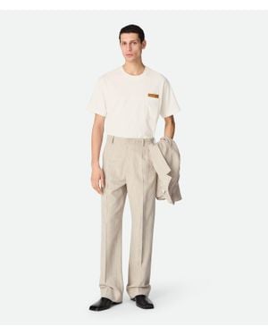Bottega Veneta Viscose And Silk Trousers - Natural