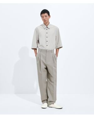 Bottega Veneta Wool Melange Trousers - White