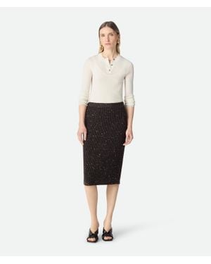 Bottega Veneta Wool English Rib Skirt - White