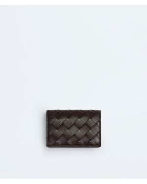 Bottega Veneta Intrecciato Business Card Case - Grey