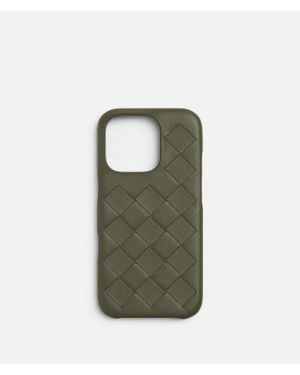 Bottega Veneta Intrecciato Iphone 16 Pro Hülle - Grün