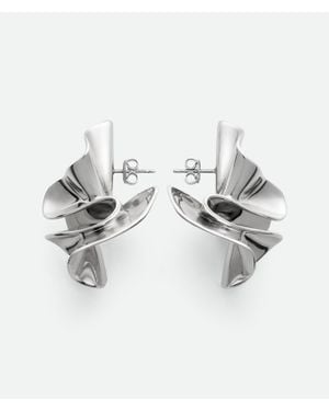 Bottega Veneta Large Anemone Earrings - Metallic