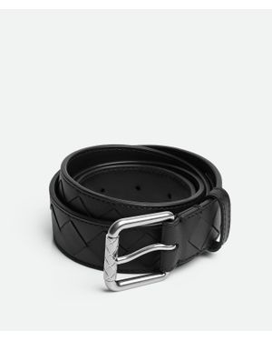 Bottega Veneta Intrecciato Belt - Black