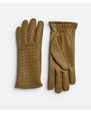 Bottega Veneta Intrecciato Leather Gloves - Green