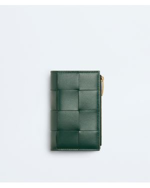 Bottega Veneta Cassette Medium Bi-Fold Wallet - Green