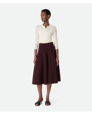 Bottega Veneta Wool Bouclé Skirt - Red