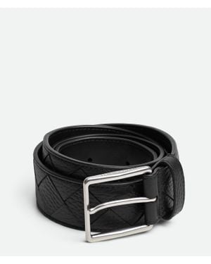 Bottega Veneta Intrecciato Gürtel - Schwarz