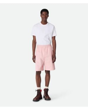 ショートパンツ BOTTEGA VENETA Pink nappa leather bermuda shorts Bottega Veneta Leather Bermuda Shorts in Pink | LN-CC