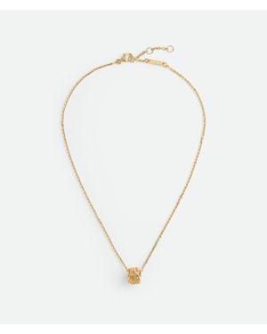 Bottega Veneta Intreccio Pendant Necklace - White