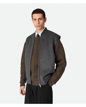 Bottega Veneta Double Face Wool Gilet - Grey