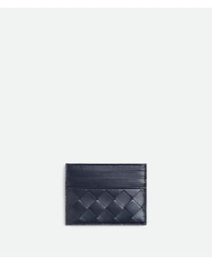 Bottega Veneta Intrecciato Credit Card Case - Blue