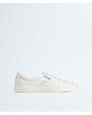 Bottega Veneta Sawyer Braided Slip On Trainers Shoes - Natural