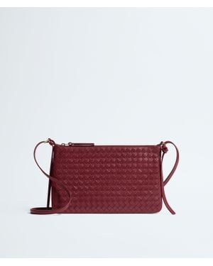 Bottega Veneta Mittelgroße Intrecciato Piccolo Pouch - Rot