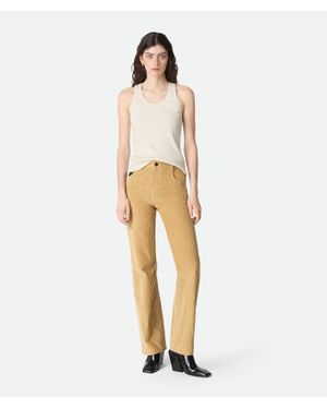 Bottega Veneta Cotton Corduroy Pants - Natural