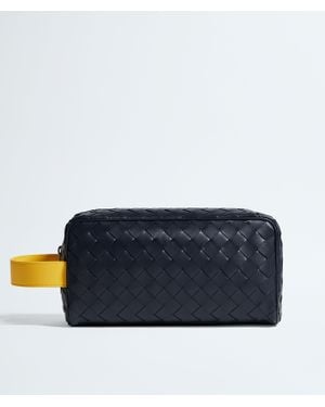 Bottega Veneta Intrecciato Travel Pouch - Blue