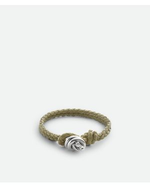 Bottega Veneta Knot Leather Bracelet - Green