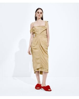 Bottega Veneta Washed Silk Taffeta Dress - White