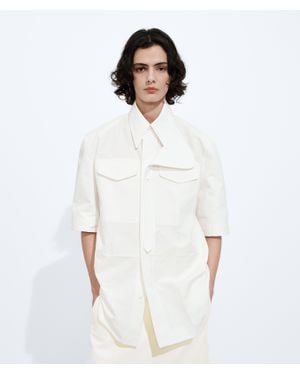 Bottega Veneta Compact Cotton Toile Shirt - White