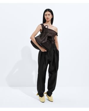 Bottega Veneta Washed Cotton And Viscose Twill Pants - Black