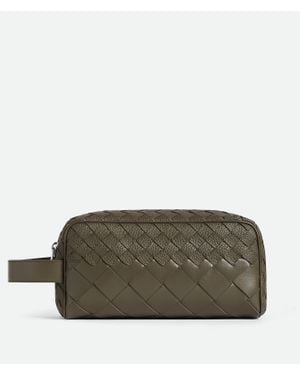 Bottega Veneta Intrecciato Travel Pouch - Green