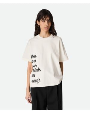 Bottega Veneta T-Shirt Aus Baumwolljersey - Weiß