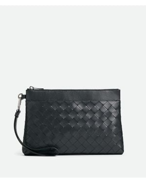 Bottega Veneta Pochette Prism Intrecciato - Noir