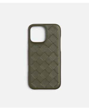Bottega Veneta Étui Pour Iphone 16 Pro Max Intrecciato - Vert
