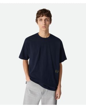 Bottega Veneta T-shirt En Jersey De Coton Pima - Bleu
