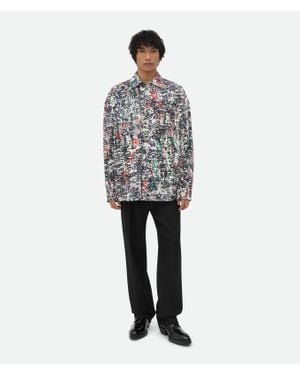 Bottega Veneta Cotton Wool Memory Print Shirt - White