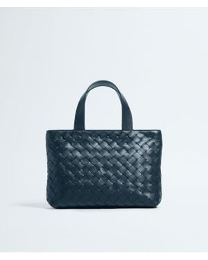 Bottega Veneta Mini Intrecciato Zipped Tote - Blue