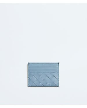 Bottega Veneta Intrecciato Credit Card Case - Blue