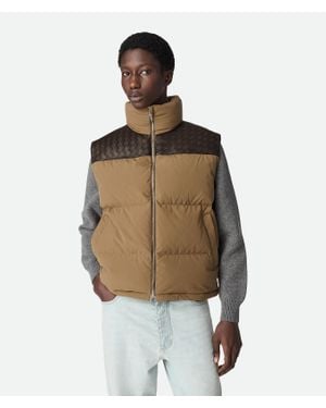Bottega Veneta Frosted Poplin Puffer Gilet - Multicolour