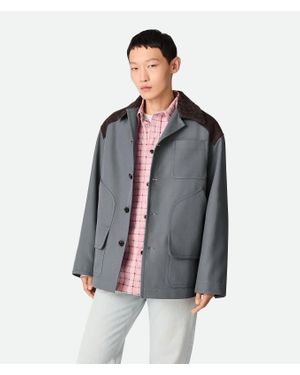 Bottega Veneta Blouson En Toile De Coton - Gris
