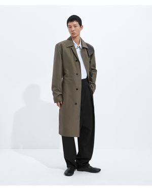 Bottega Veneta Trenchcoat Aus Seide Und Nylon - Weiß