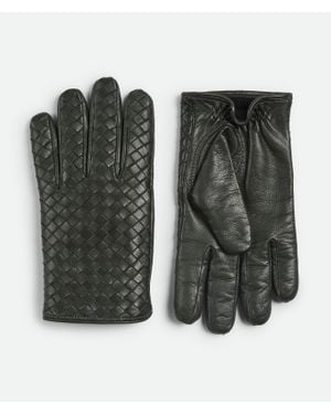 Bottega Veneta Intrecciato Leather Gloves - Green