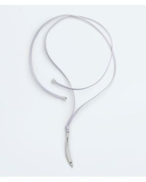 Bottega Veneta Sardine Halskette Aus Leder - Blau