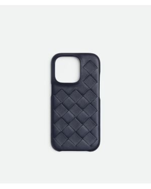 Bottega Veneta Intrecciato Iphone 16 Pro Case - Blue
