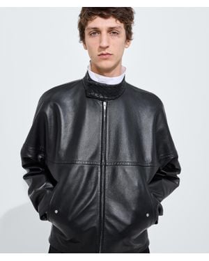 Bottega Veneta Leather Jacket - Gray