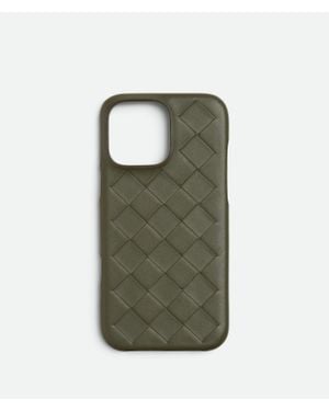 Bottega Veneta Intrecciato Iphone 16 Pro Max Hülle - Grün