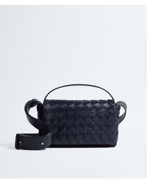 Bottega Veneta Intrecciato Mini Bag With Flap - Blue