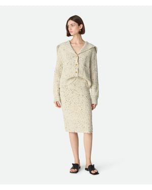 Bottega Veneta Wool English Rib Skirt - Natural