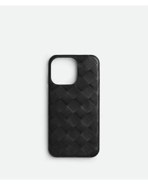 Bottega Veneta Intrecciato Iphone 16 Pro Foglio Case - Black