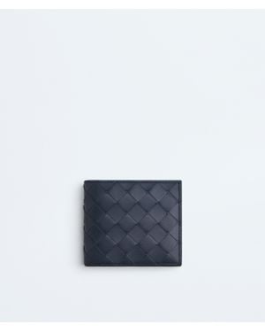 Bottega Veneta Intrecciato Bi-Fold Wallet With Coin Purse - Blue