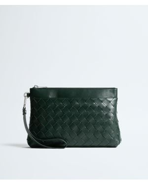 Bottega Veneta Intrecciato Prism Pouch - Green