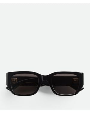 Bottega Veneta Quadratische Intrecciato Sonnenbrille - Schwarz