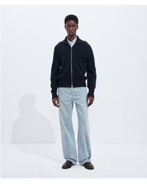 Bottega Veneta Sky Bleached Wide Leg Jeans - Blue