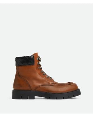 Bottega Veneta Haddock Lace-Up Ankle Boot - Brown